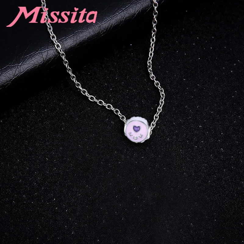 Женское романтическое колье MISSITA с надписью MOM Love Heart модное ювелирное изделие