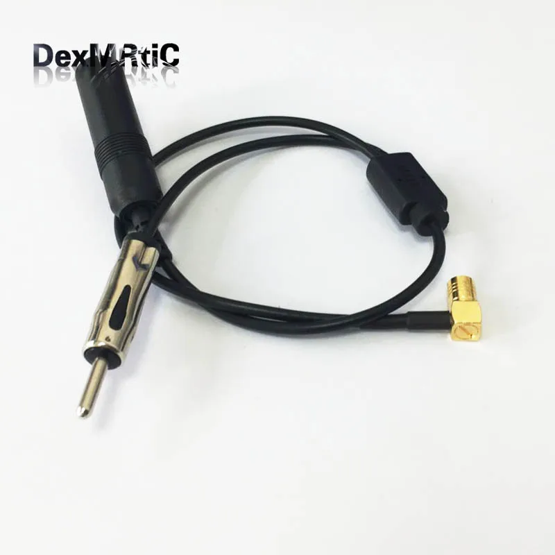 Car Radio antenna extension cable splitter with SMB Connector 30cm long AM/FM DAB NEW wholesale price replacement car am fm radio antenna black