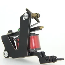 Черный и красный 10 катушек обертывания профессиональный татуировки шейдеров макияж пулемет татуировки maquinas де tatuajes