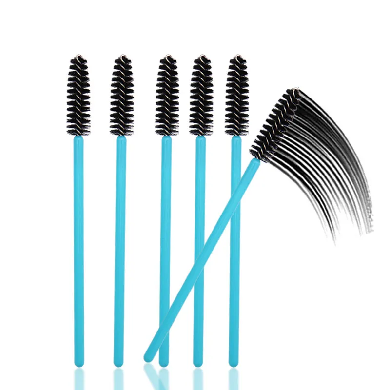 50Pcs black 1/50 шт одноразовые нейлоновые палочки для туши для ресниц синие золотистые синие ручки кисти для ресниц кисти для макияжа Инструменты для наращивания ресниц - Handle Color: 50Pcs black