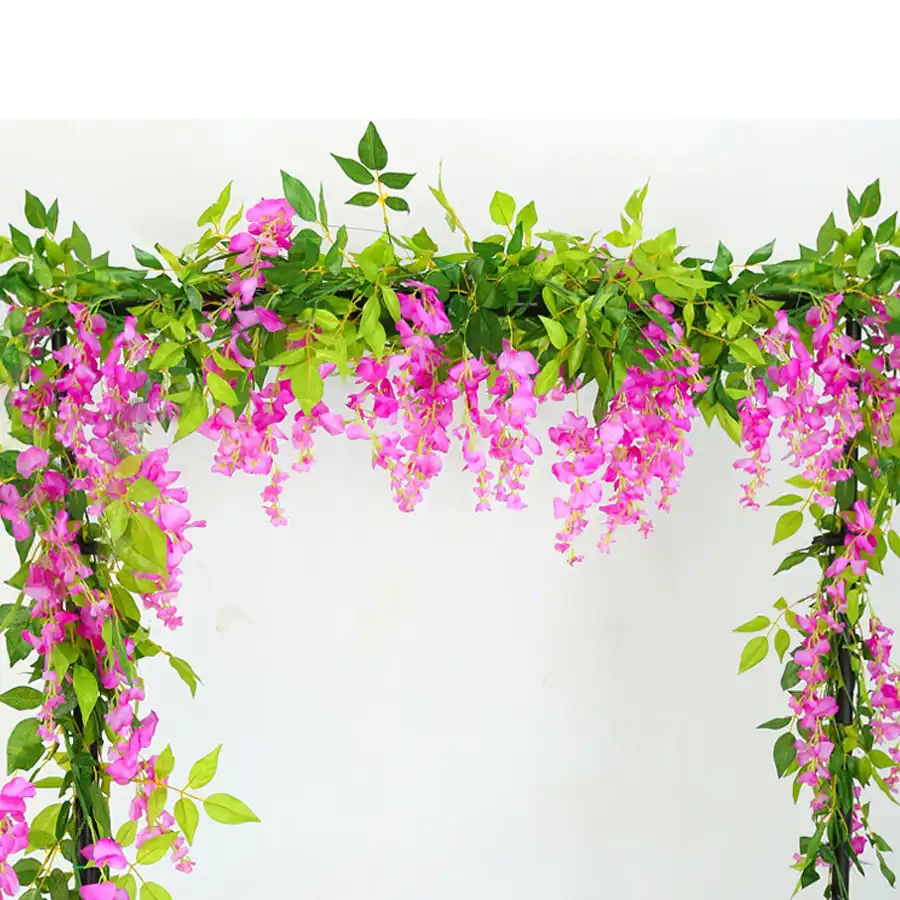 Wisteria Artificial Flowers Vine Garland Wedding Arch Decoration Flowers Ivy