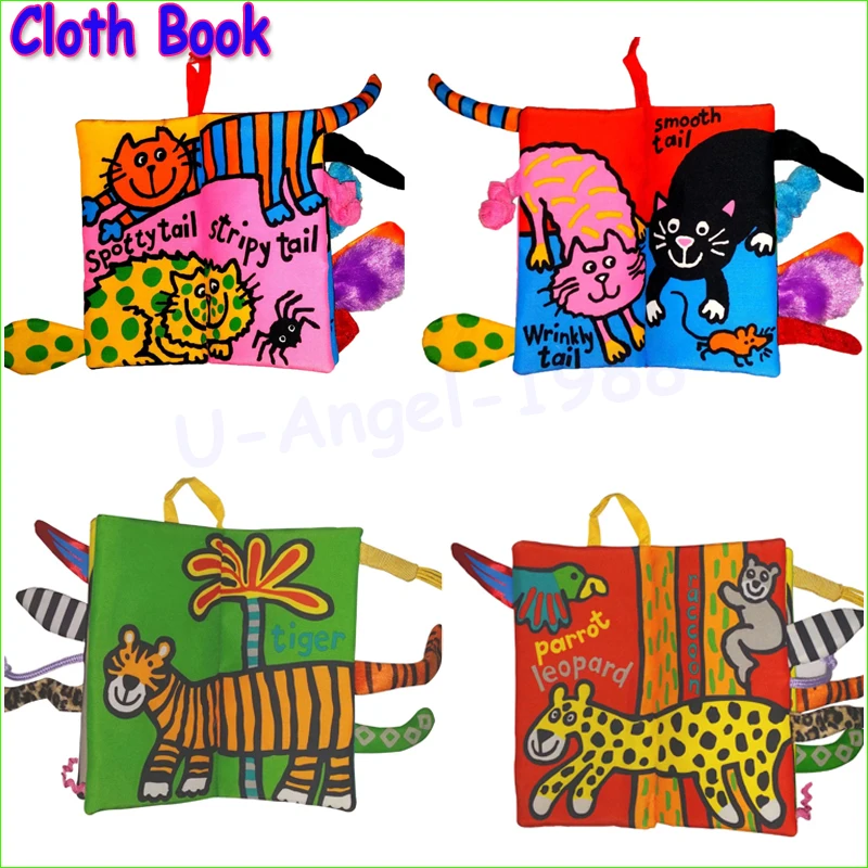 

Jollybaby Animal Baby Toys Hot New Infant Kids Early Development Cloth Books Learning Education Unfolding Activity Books