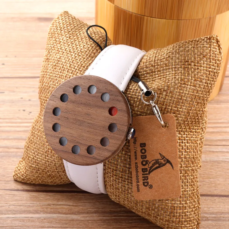 BOBOBIRD 12holes Design Wood Watches Mens Watches Top Brand Luxury Watch With Real Leather Straps as Christmas Gifts