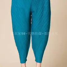 ; брюки со складками с эластичной талией штаны-шаровары подштанники мм личность повседневные штаны