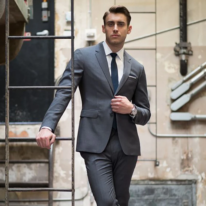 

Men Summer Suits Custom Made Tuxedos Light Weight Breathable Social Man Suit Wedding Business Performance Attire For Men