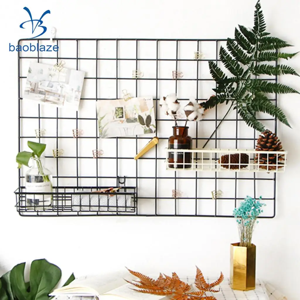 Mesh Wall Metal Wire Basket Wire Storage Shelf Rack Home Decor 30x10x5cm / 40x10x5cm