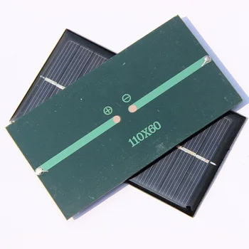 

BUEHSHUI 1W 6V Mini Solar Cell Solar Module Polycrystalline Solar Panel DIY Solar Charger Study 110*60*3MM 10pcs/lot Factories