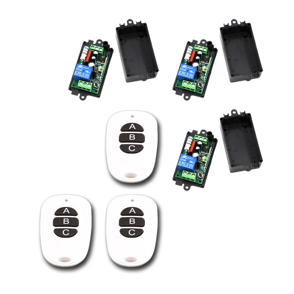 New Product 3 Key AC110V 220V1CH Remote Control Garage Door RF Wireless