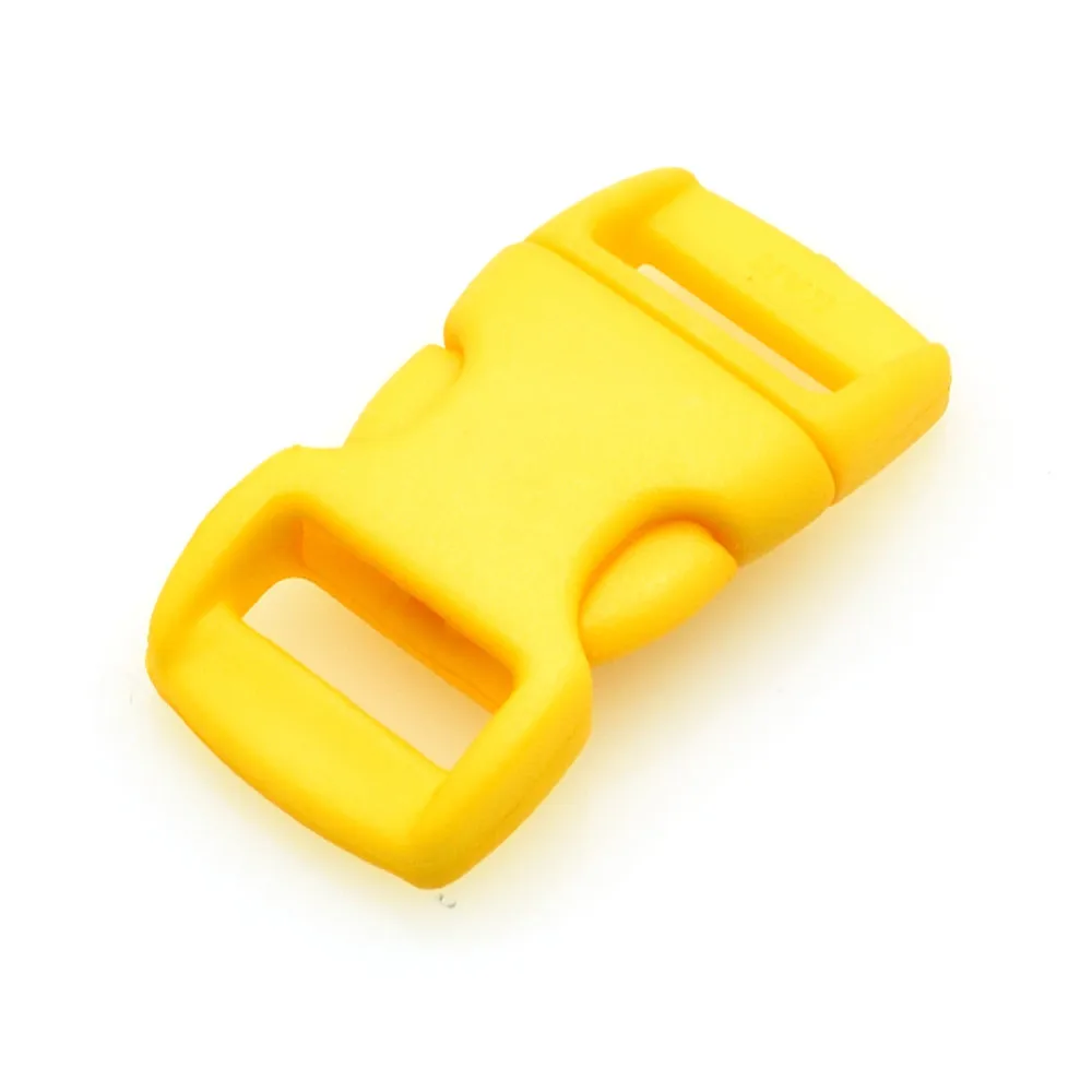 12 шт./упак. 3/"(10 мм) цветной обычай Контурные сторонний Релиз мини пряжки для продажы паракордового браслета 12 Цветов - Цвет: Yellow