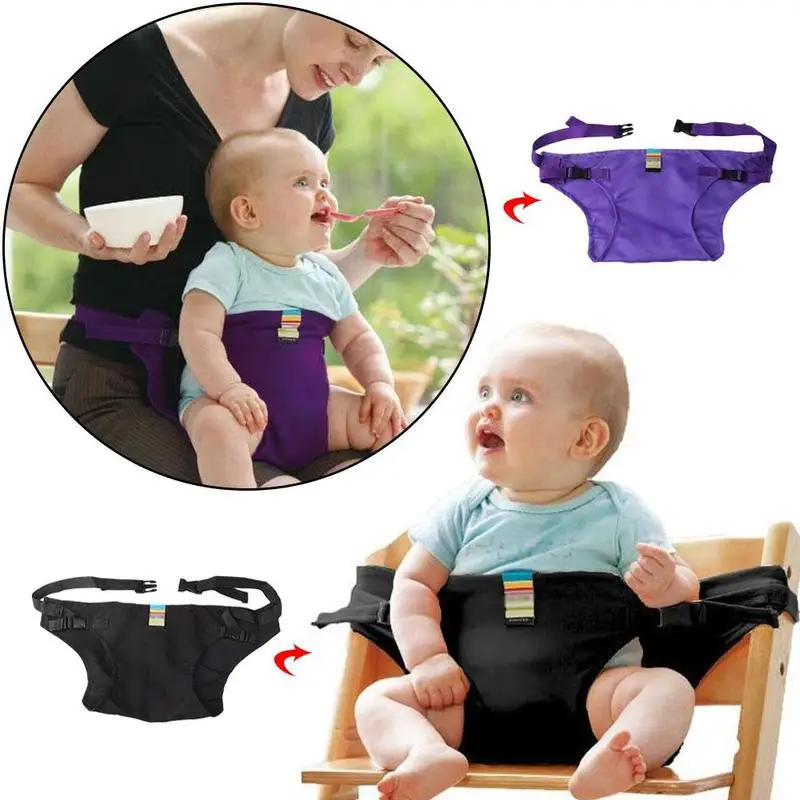 

Baby Carrier Foldable Portable Child Seat Seat Belt Portable Child Seat Baby Dining Belt Solid Color Safety Backpack And Carrier