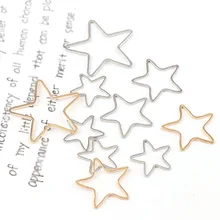 Винтаж пять звезд форма белый К& розовое золото металлическая полая рама соединитель подвеска-Шарм DIY ювелирных изделий Аксессуары