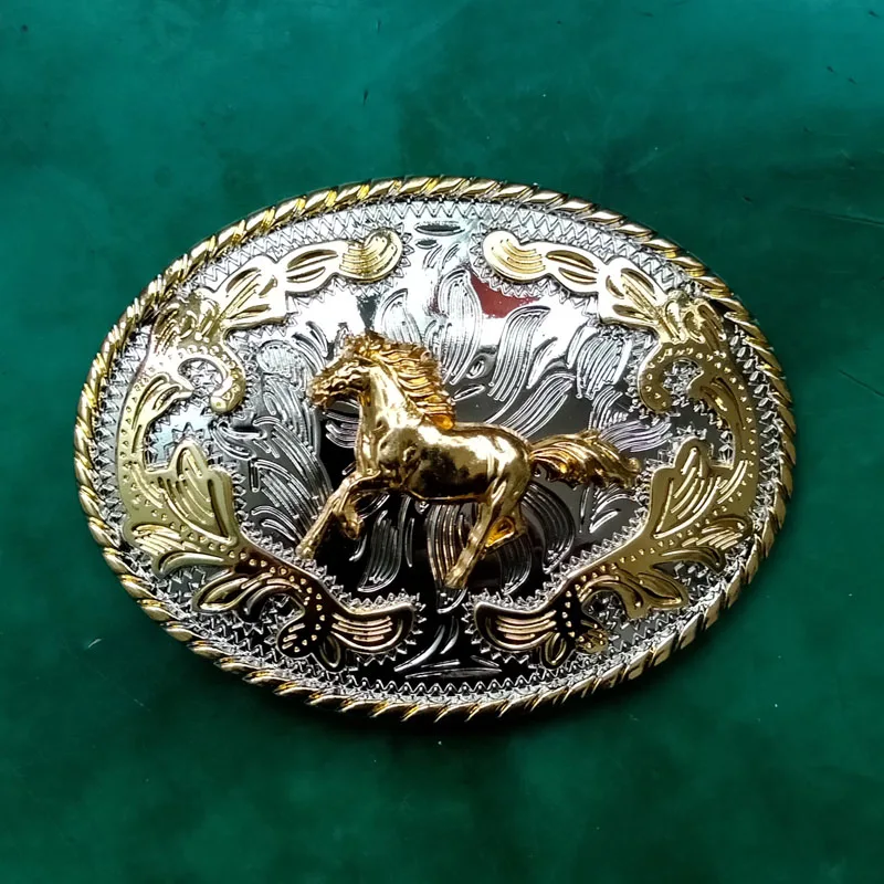 1 шт Кружева Золотой бегущий конь ковбой металлический ремень пряжка для мужской джинсовый ремень голова