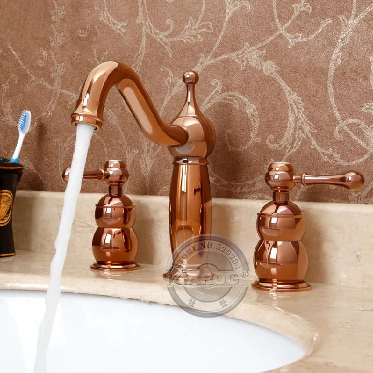 Bathroom Fixtures Gold -font-b-bathroom-b-font-basin-dual-handle-font-b-faucet-b-font-rose-font Bathroom Fixtures Gold -font-b-bathroom-b-font-basin-dual-handle-font-b-faucet-b-font-rose-font