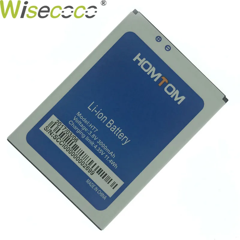 WISECOCO 10 шт. аккумулятор 3000 мАч для HOMTOM HT7 HT 7 Pro Смартфон Высокое качество+ номер отслеживания