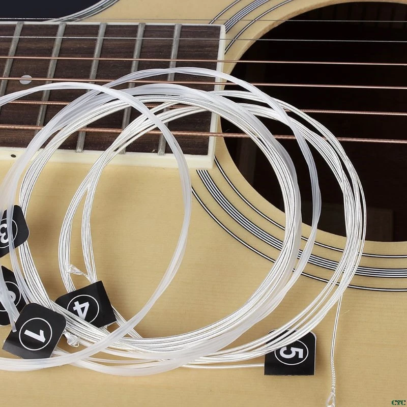 6pcs/set Nylon + 3% Polyester Classic Guitar Strings 028-045 Color Plated Wire electric guitar strings acoustic guitar strings classical guitar strings