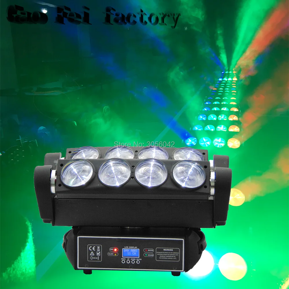 

moving head led 8x12W RGBW beam spider light professional stage lighting good for bar disco party