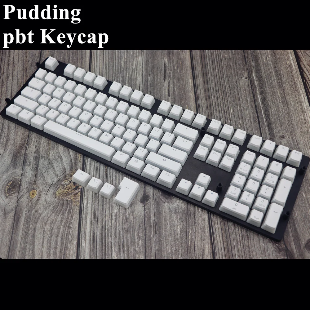 Pudding pbt Doubleshot keycap oem задний светильник механические клавиатуры молочный Белый Розовый Черный gh60 покер 87 tkl 104 108 ansi iso ключи