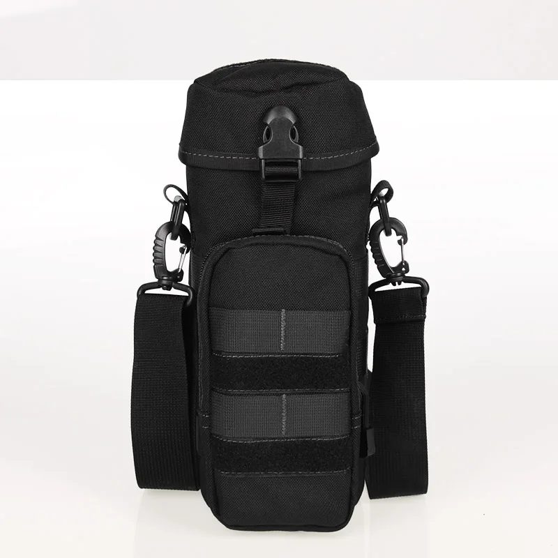 Free Shipping Nylon Water Bottle Pouch Zipper Waterproof Camo Molle Kettle Bag Military font b Waist