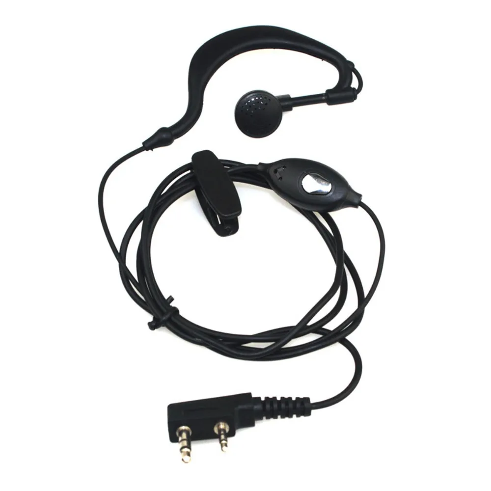 10 шт. 2Pin PTT портативная рация с наушниками гарнитура для KENWOOD BAOFENG UV 5R RETEVIS H777 RT7
