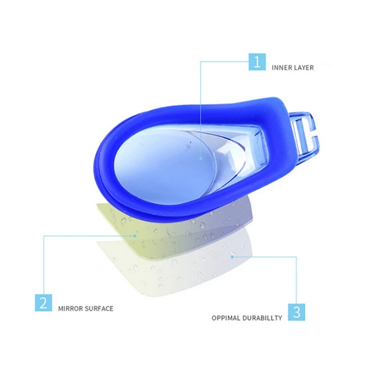 Плавательные очки для женщин и мужчин, высокое разрешение, водонепроницаемые противотуманные очки, очки для взрослых, очки с гальваническим покрытием, очки для плавания