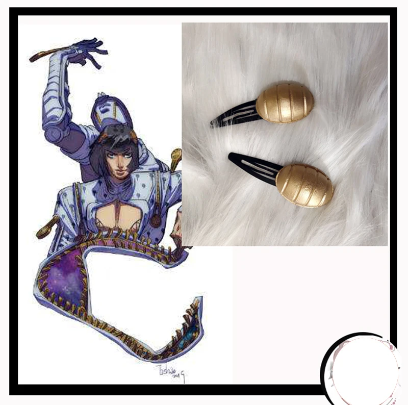 

JoJo's Bizarre Adventure Bruno Bucciarati Hair Clip Hairpin Cosplay Porp 1 pair