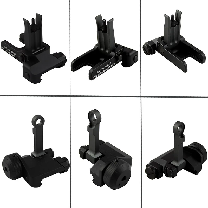 Quente de Alumínio Traseira para Airsoft bk de Venda Tactical Estilo 300 m Flip up Dobrável Vista Ferro Frente Caça bk de Cnc Kac 13 ferro frente vista traseira para airsoft caça bk de