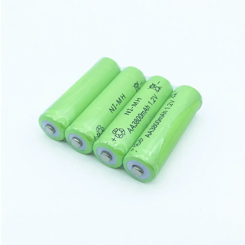 1 шт. AA батарея 3800mah 1,2 V Ni-MH аккумуляторная батарея AA NiMH нейтральные батареи для беспроводного телефона бритвы зубная щетка RC игрушка