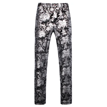 

2019 mens dress pant size S M L XL XXL XXXL XXXXL XXXXXL pant men Slim design silver male Trousers