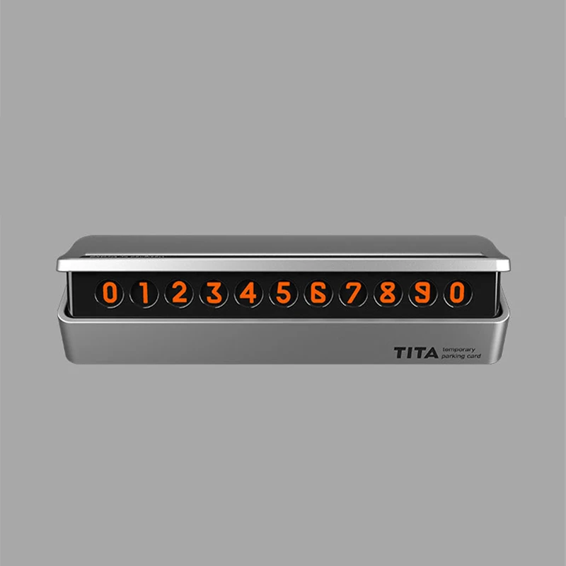 Car Parking Card Phone Number Sticker Drawer Style Hidden Auto Plate Tool Beamy