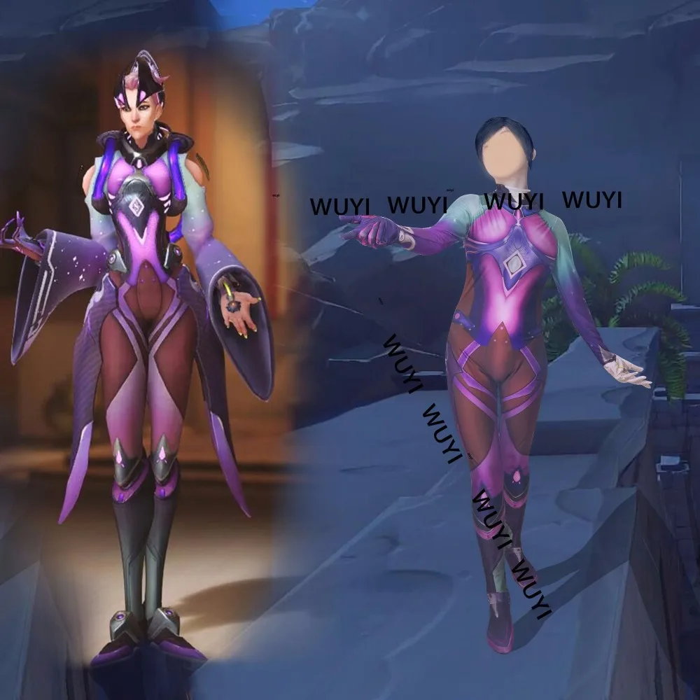 

Halloween Saints' All Hallows' Day Overwatch Moira Cosplay Costumes jumpsuit tights adults/children/kids