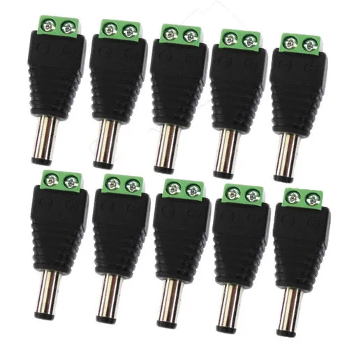DC 5.5 x 2.1mm Power Plug Connector Male Right Angle Jack Cord Cable Wire JH