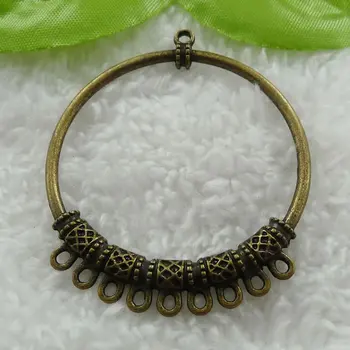 

32 pieces antique bronze earring connectors 56x48mm #582