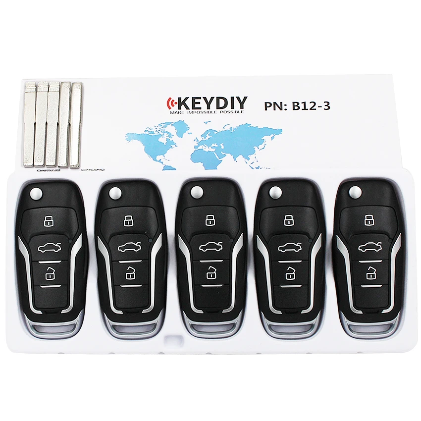 5 шт./лот, KEYDIY Универсальный KD900 серии B удаленного Управление B12-3 с 5 шт. № 38/FO21 плоский ключ