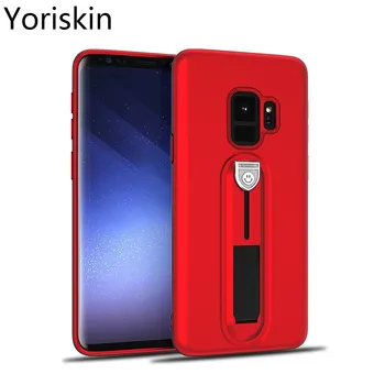

2018 New Hybrid PC + TPU Phone Case For Galaxy S9 With Retractable Bracket Stand Silicone Back Case For Samsung Galaxy S9 Plus