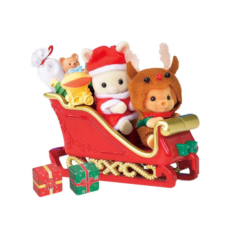 Sylvanian Families пушистый кукольный домик, игровой набор, игрушечные фигурки, ограниченная серия, Рождественский набор, подарок для девочки, Новинка#5269