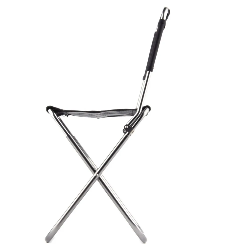 OUTAD портативный складной уличный рыбалка стул для кемпинга алюминиевый стул из ткани Оксфорд со спинкой сумка для переноски черный