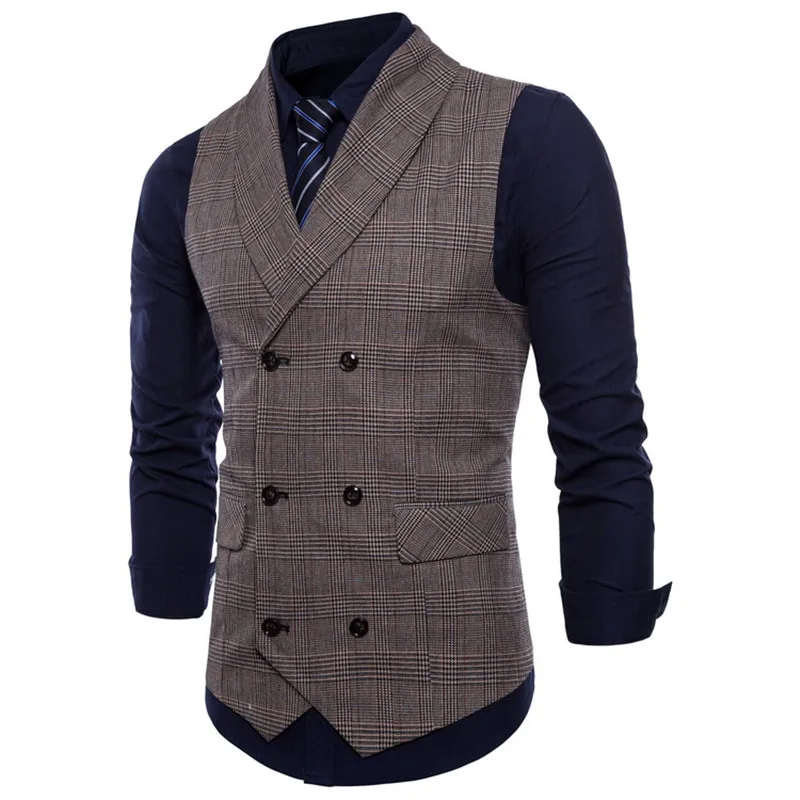Riinr 2019 брендовая мужская жилетка, куртка без рукавов, бежевый, серый, коричневый, винтажный твидовый жилет, модный весенне-осенний жилет