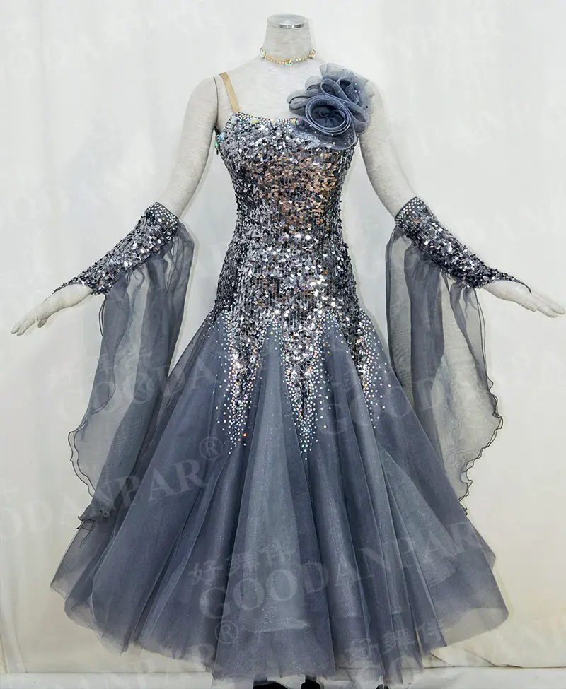 GOODANPAR Backless Sparkle Sequin Ballroom Danswedstrijd Jurken Vrouwen Dames Met Bodysuit Beha Cups Lycra Waltz Dans Slijtage GOODANPAR Backless Sparkle Sequin Ballroom Danswedstrijd Jurken Vrouwen Dames Met Bodysuit Beha Cups Lycra Waltz Dans Slijtage