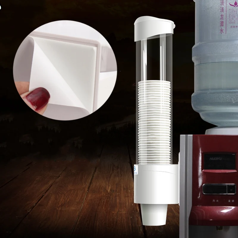 7.5cm 50pcs Plastic One Touch Button Paper Cup Holder Rack Paper Cups