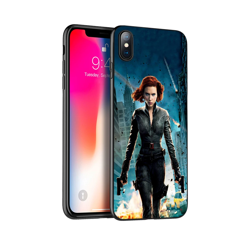 Черный чехол ТПУ для iphone 5 5s se 6 6s 7 8 plus x 10 чехол силиконовый чехол для iphone XR XS 11 pro MAX чехол Marvel superheroes