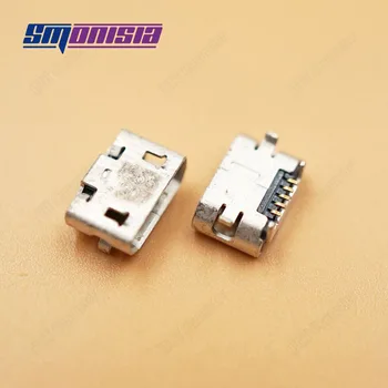 

Smonisia 100pcs Mobile phone Micro USB Jack Socket Micro USB Charging Port 5Pin Connector for HUAWEI P6 Phone