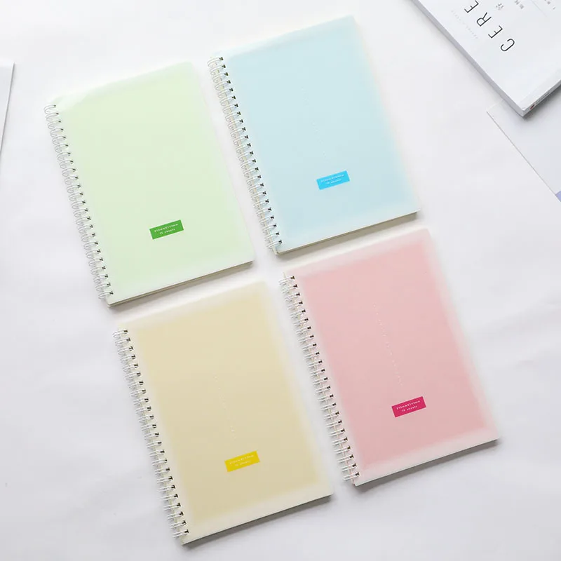

PVC Spiral book coil Notebook for Journal Diary 21*14.4cm, 13*9.1cm NP188