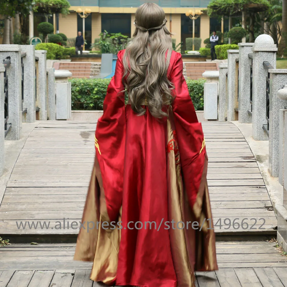 Custom Made Queen Cersei Lannister Red Exclusive Dress Game Of Thrones Costume For Adult Women Halloween Cosplay Costume (3)