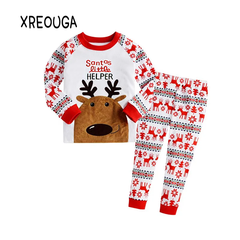 New Fashion Baby Boys Girls Reindeer Clothing Sets Christmas