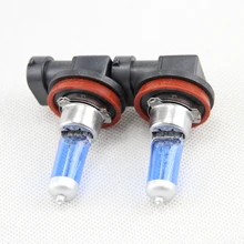 2x12 V 55W 6500K белая H11 галогенная лампа PGJ19-2 6500K Авто Лампа темно-синее стекло замена Авто Мото передние фары дальнего света