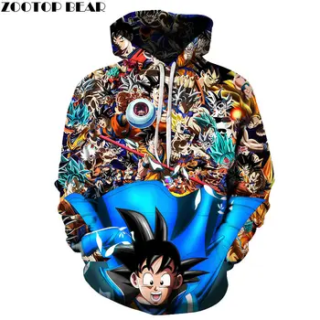 

Group of Cartoon Goku Dragon Ball Hoody Anime Mens Pullover Sweatshirt Pullover Hoodie Casual Streatwear Sweatshirt ZOOTOP BEAR