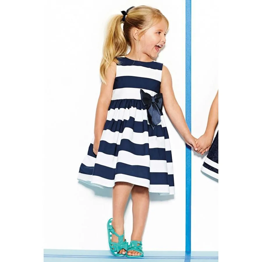 

Baby Girl Dress Red And White Striped Flower Girls Princess Dresses For Kids Clothing Girls' Dresses Costumes