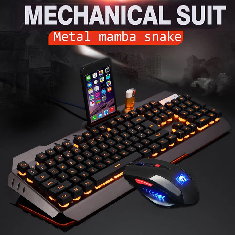 

ZELOTES Professional Ultra-slim Fashion M938 LED Backlit Usb Ergonomic Gaming Keyboard + Gamer Mouse Sets + Mouse Pad YE2.25