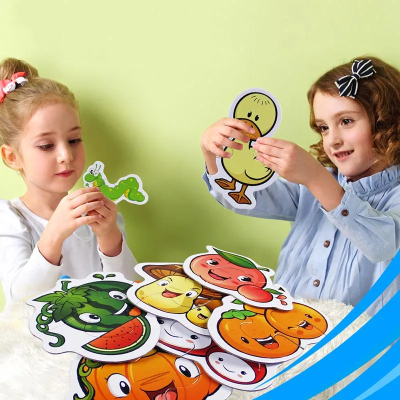 Детская головоломка животного овощи букашка-головоломка игрушки Игрушки для раннего обучения для детей 998