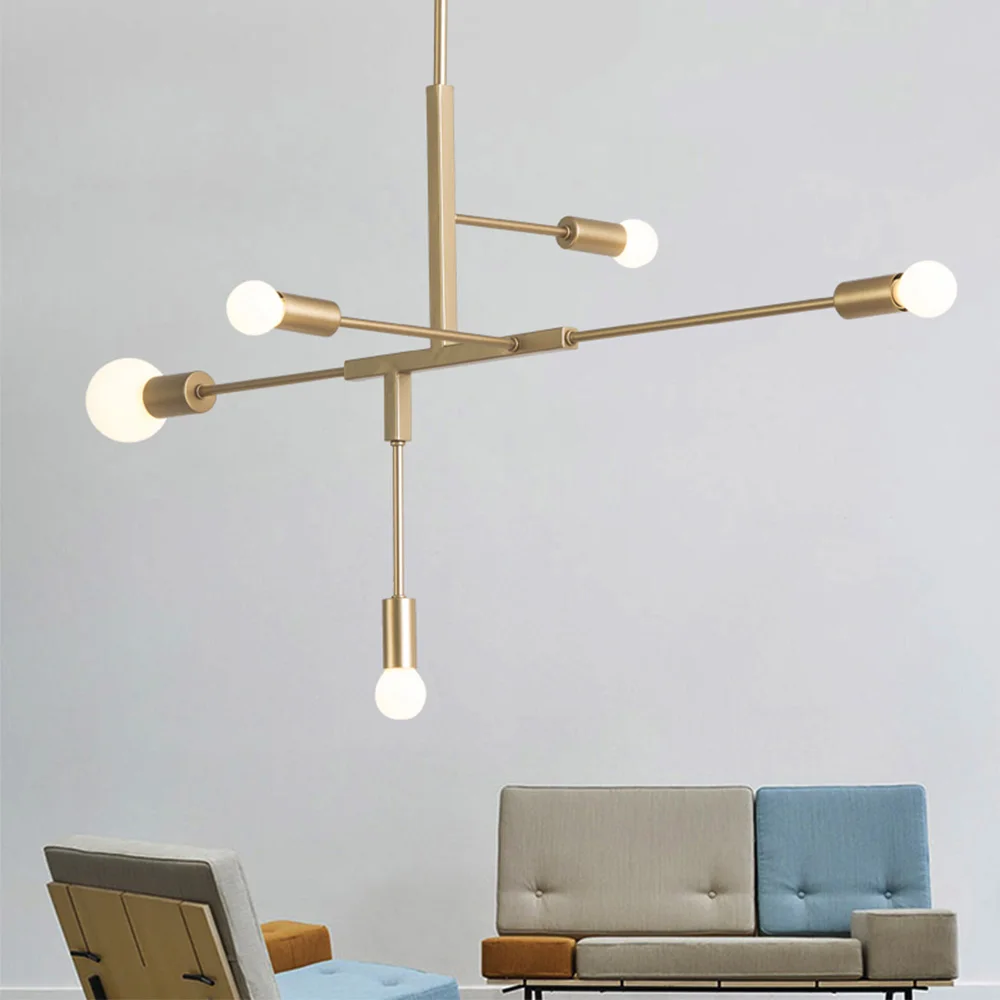 

Nordic Modern Gold LED Pendant Lights bedroom dinning room kitchen hanglampen voor eetkamer E27 LED Lamp Edison Light Bulb